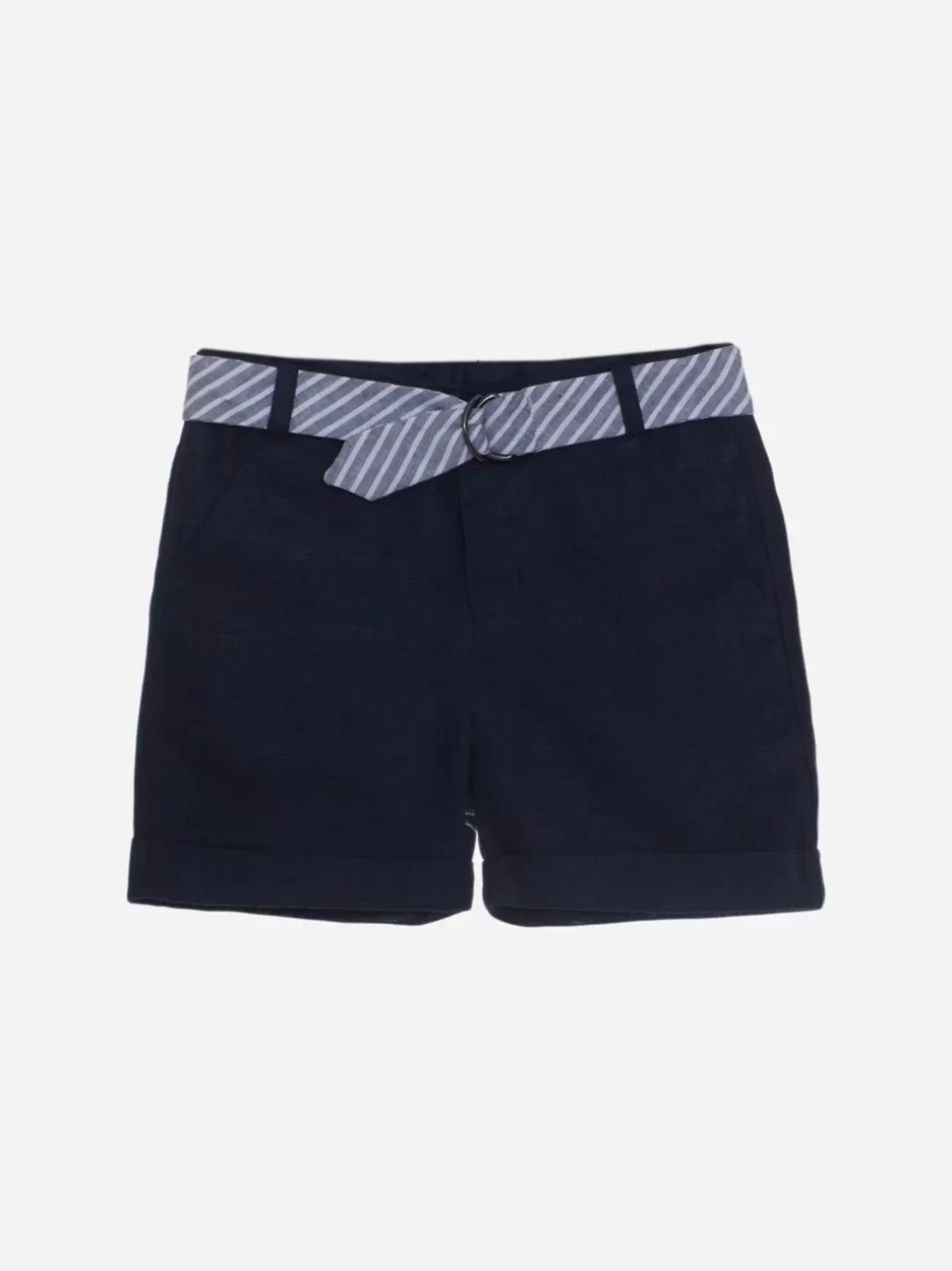 Baby Patachou Navy Blue Linen Boys Shorts