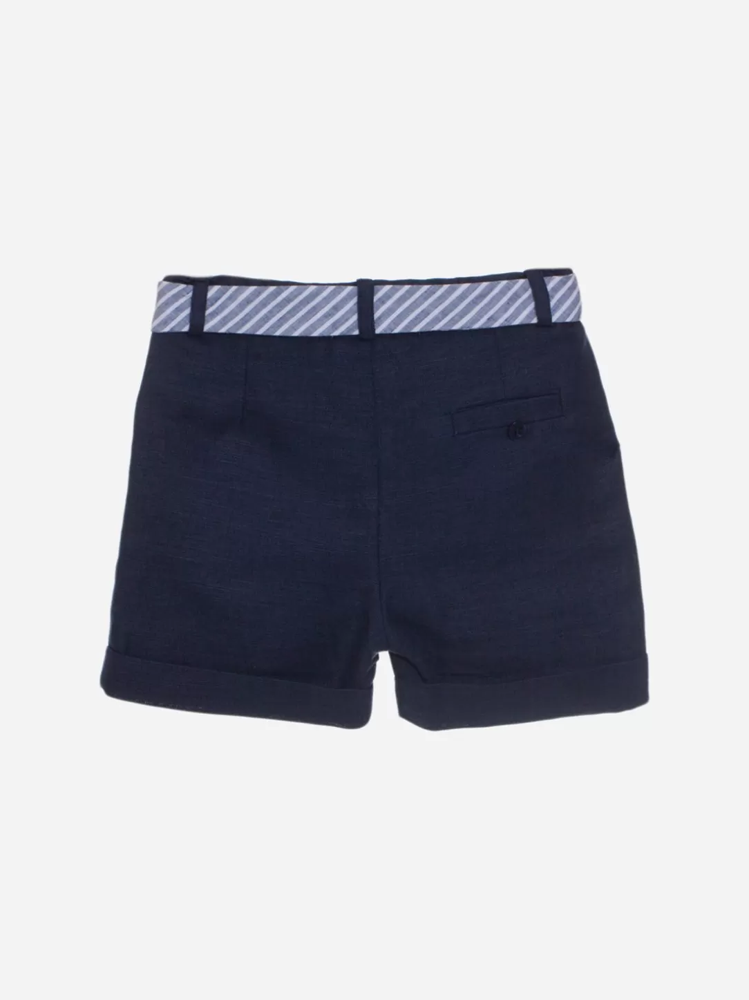 Baby Patachou Navy Blue Linen Boys Shorts