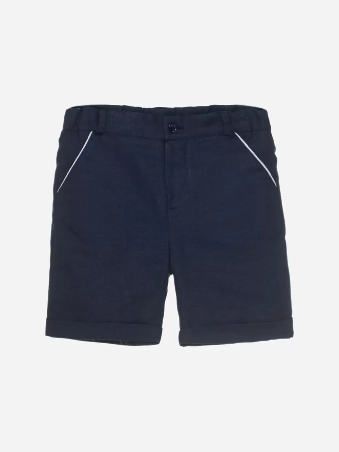 Baby Patachou Navy Blue Linen Shorts