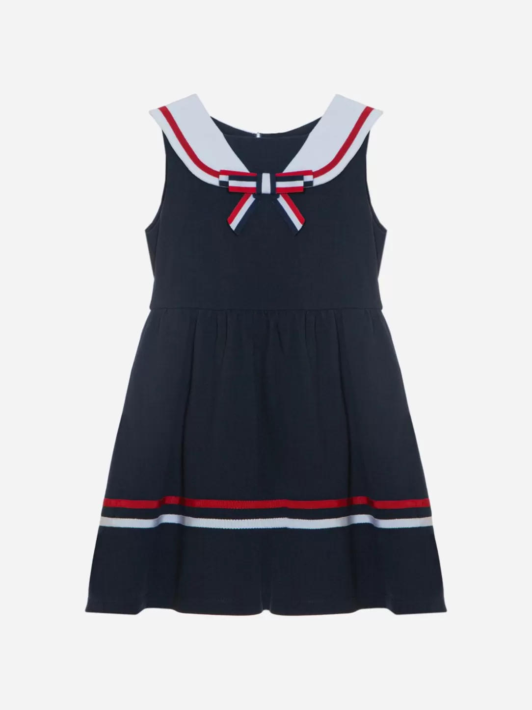 Girl Patachou Navy Blue Navy Blue Dress With Bow