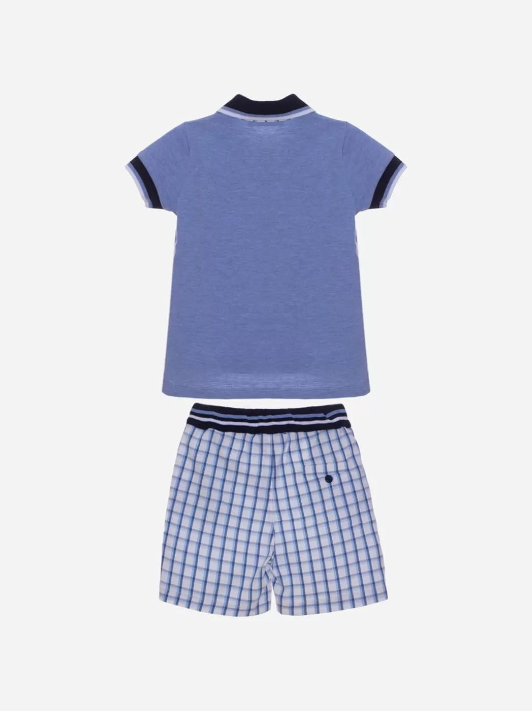 Baby Patachou Navy Blue Polo Shirt And Shorts Set