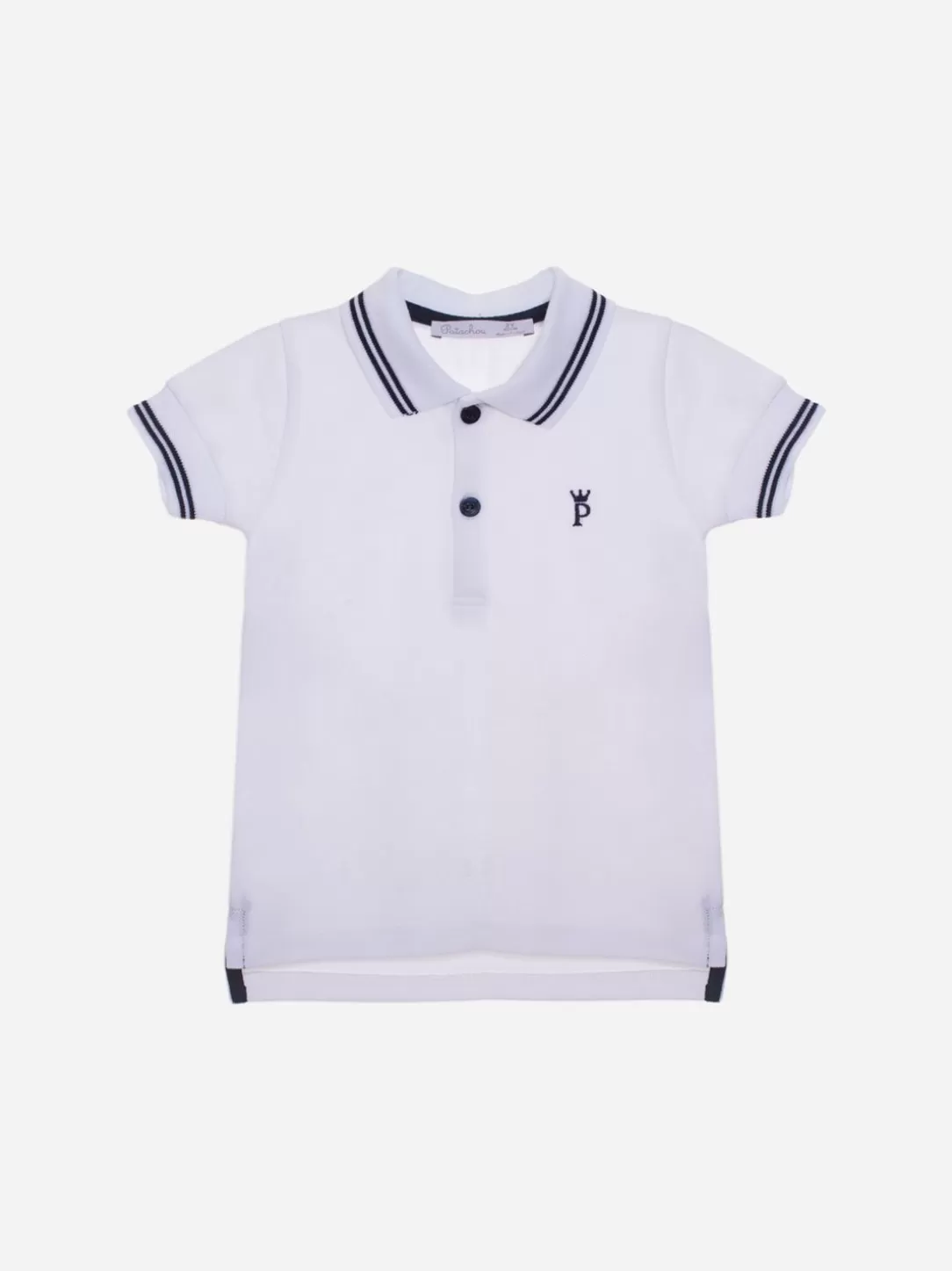 Baby Patachou Navy Blue Polo Shirt With Stripes