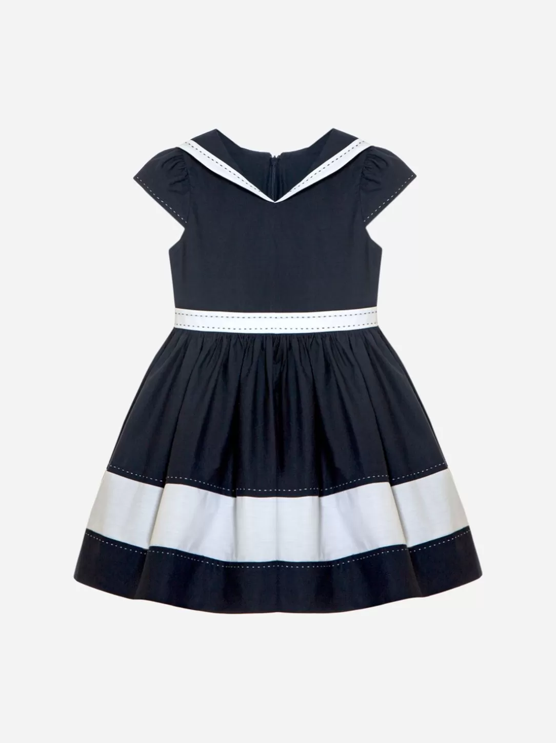 Girl Patachou Navy Blue Short Sleeve Dress