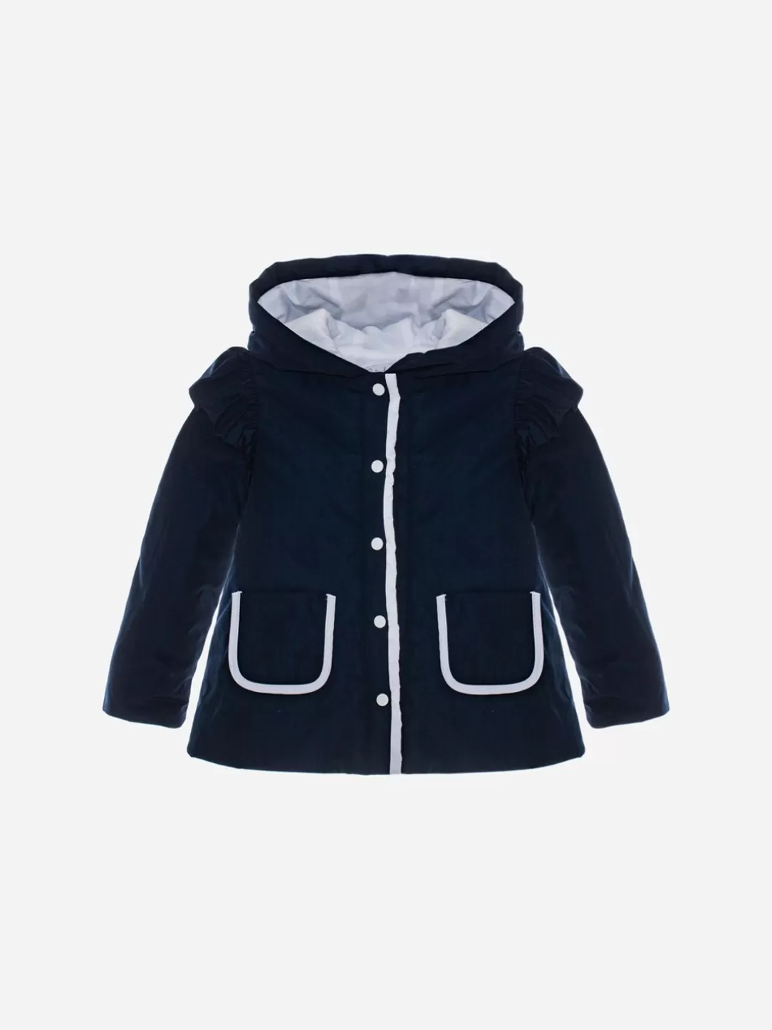 Baby Patachou Navy Blue Waterproof Jacket With Hood