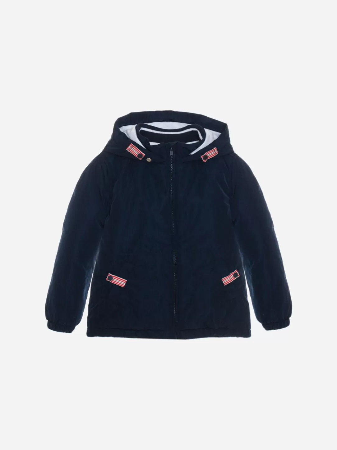 Boy Patachou Navy Blue Waterproof Jacket With Hood