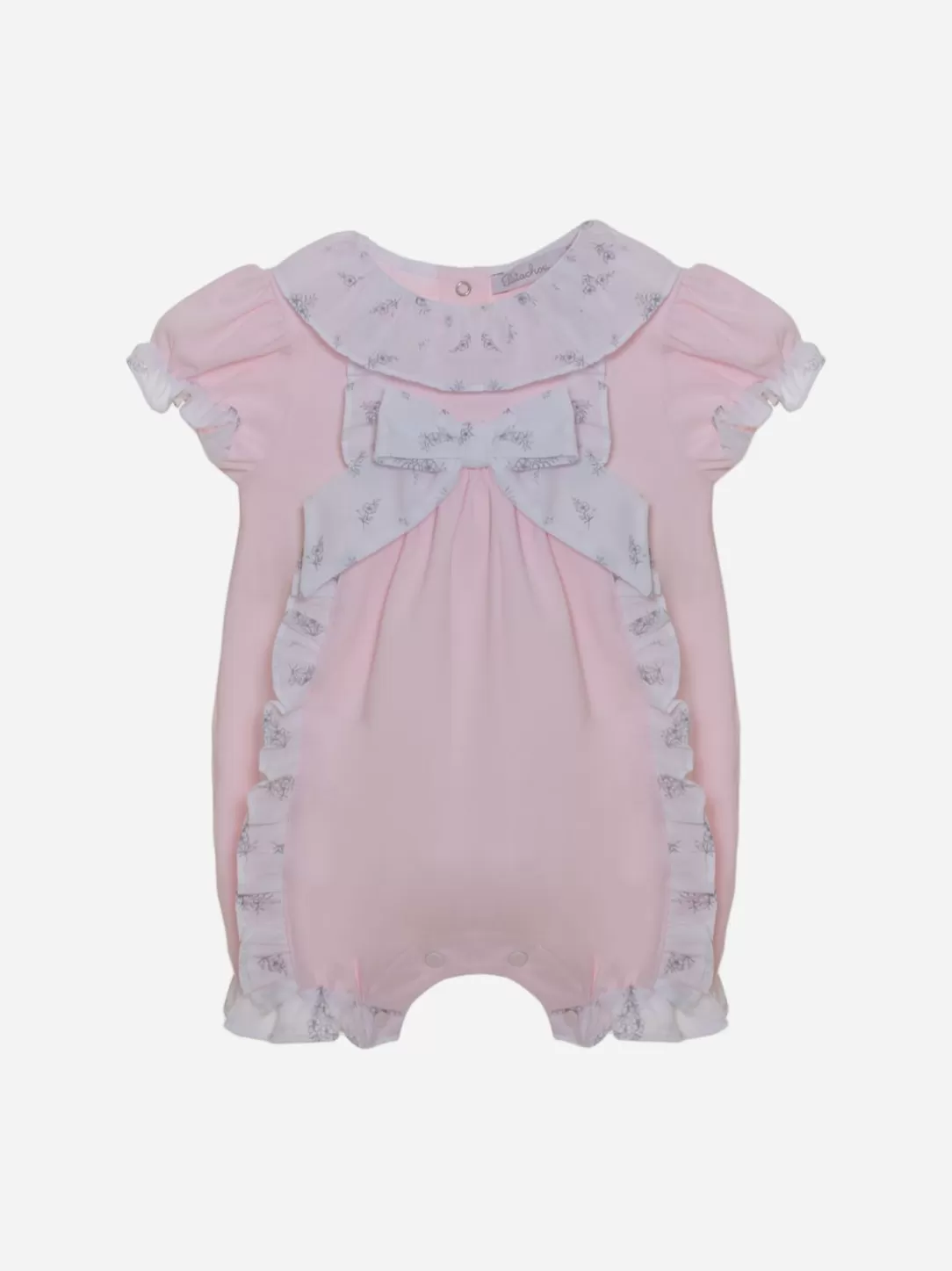 Baby Patachou Pink Babygrow For Baby Girl With Exclusive Print