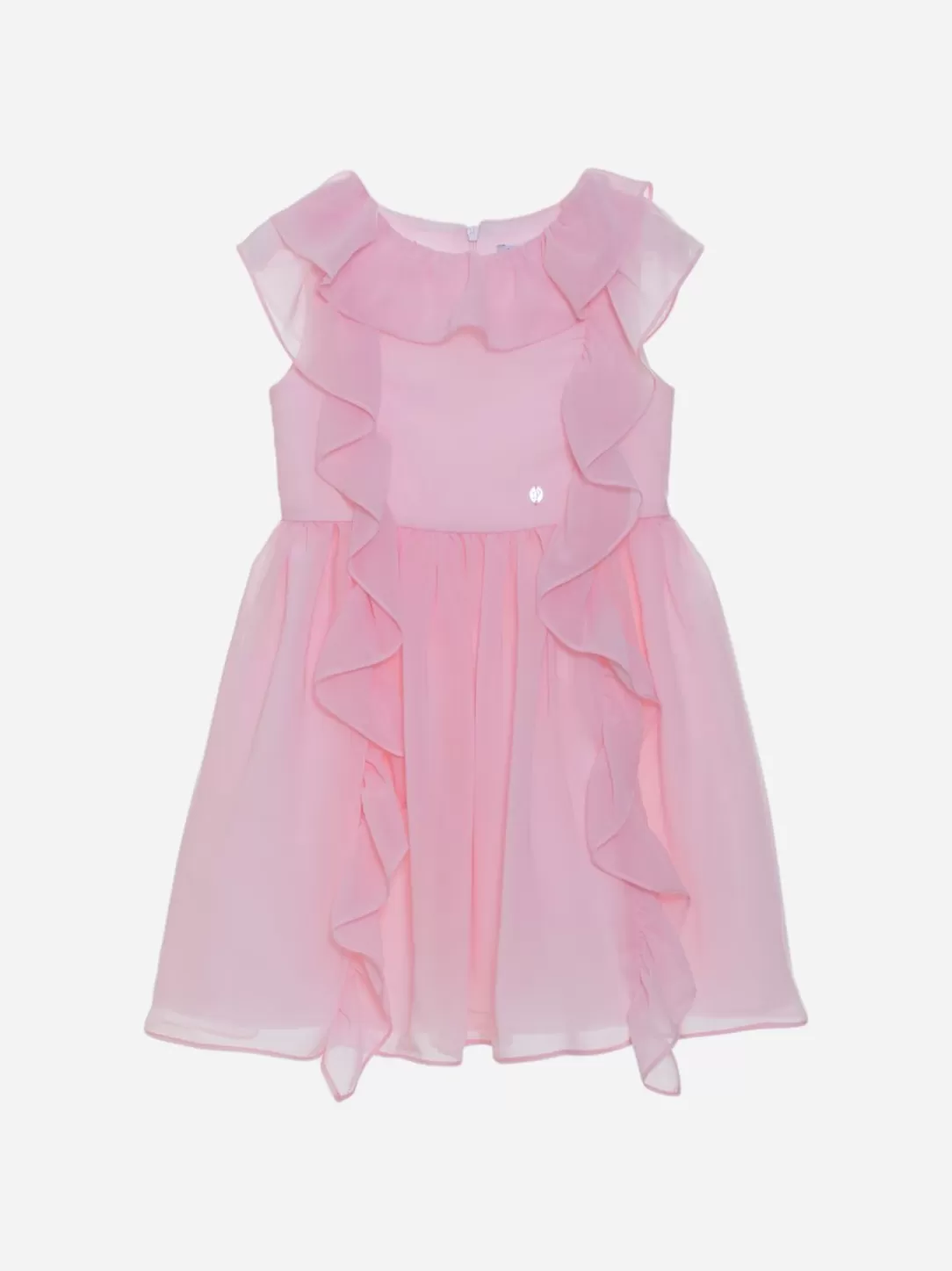 Girl Patachou Pink Chiffon Girls Dress