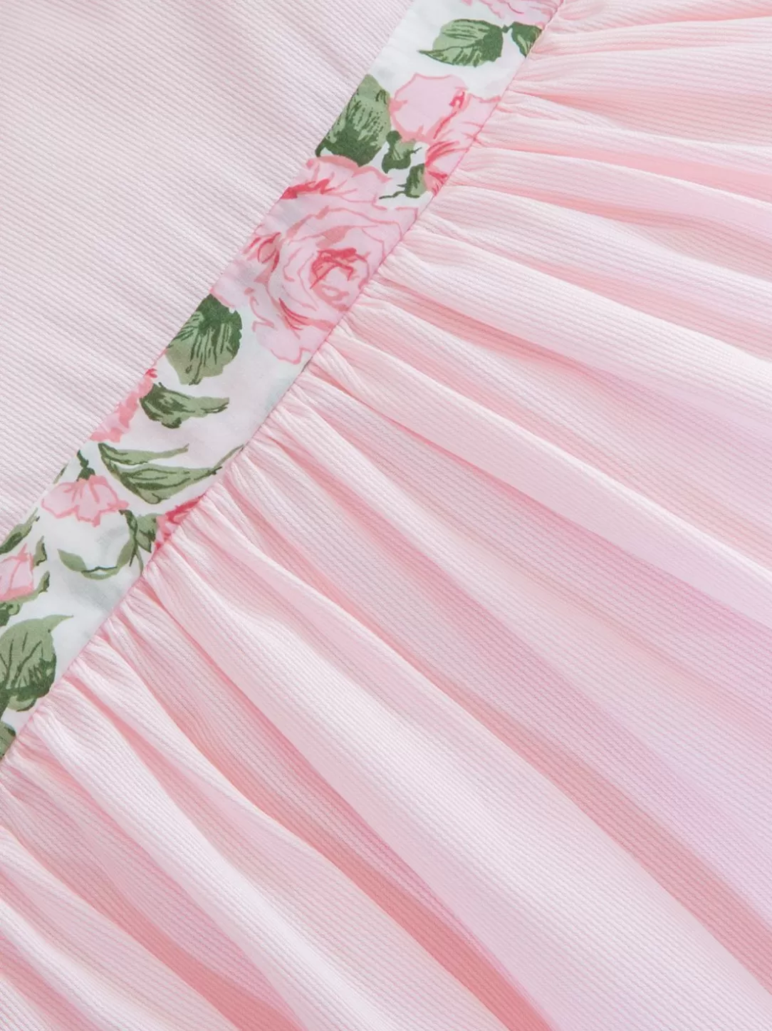 Baby Patachou Pink Dress Made In Voile With Frills In Liberty Print