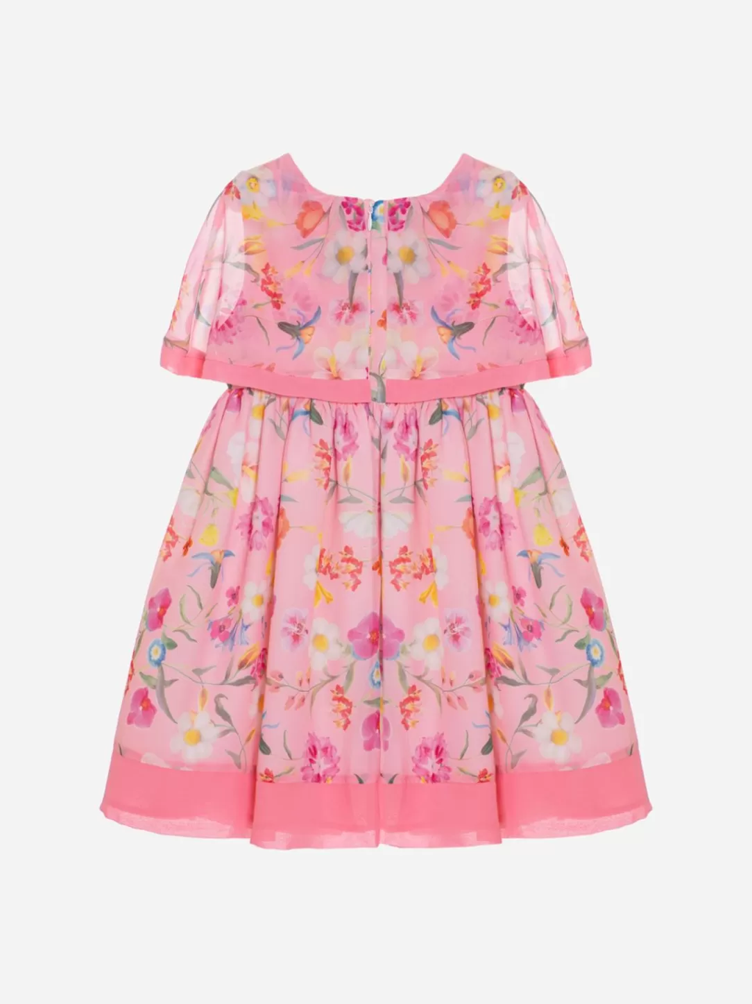 Girl Patachou Pink Dress With Floral Print