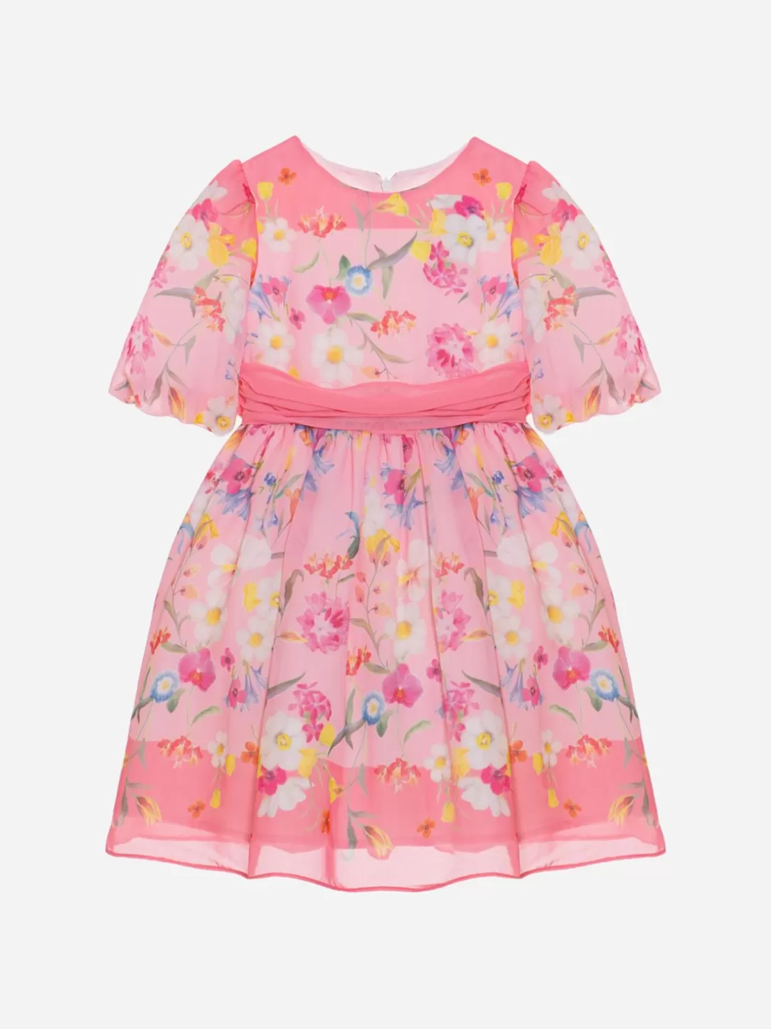 Girl Patachou Pink Floral Print Dress