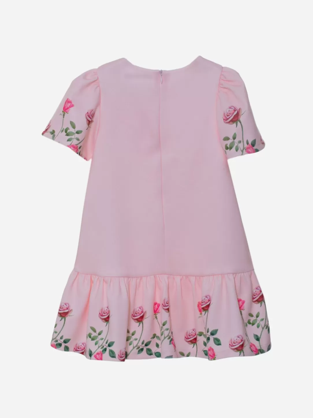 Girl Patachou Pink Girls Dress With Rose Print