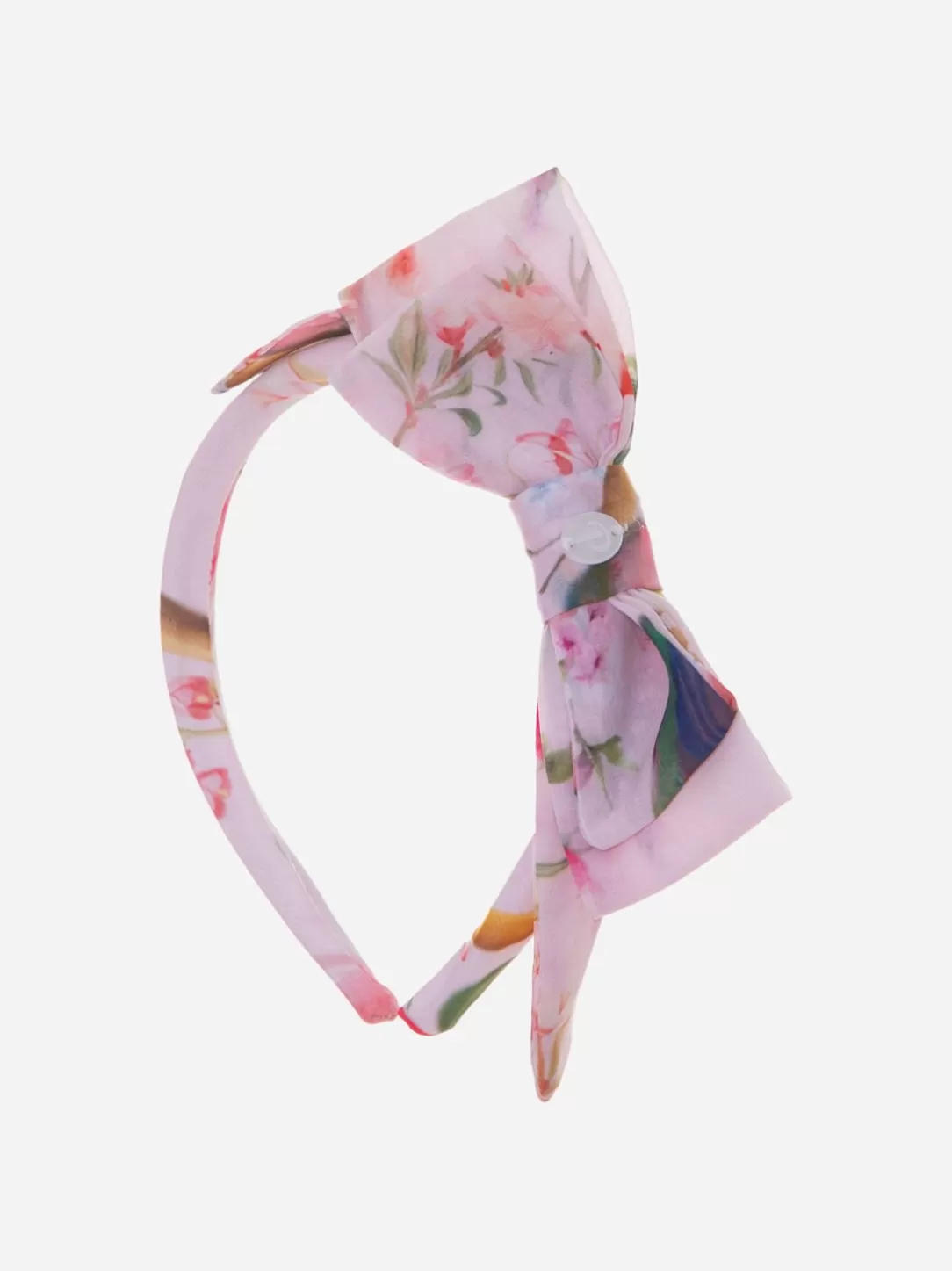 Girl Patachou Pink Headband With Floral Print