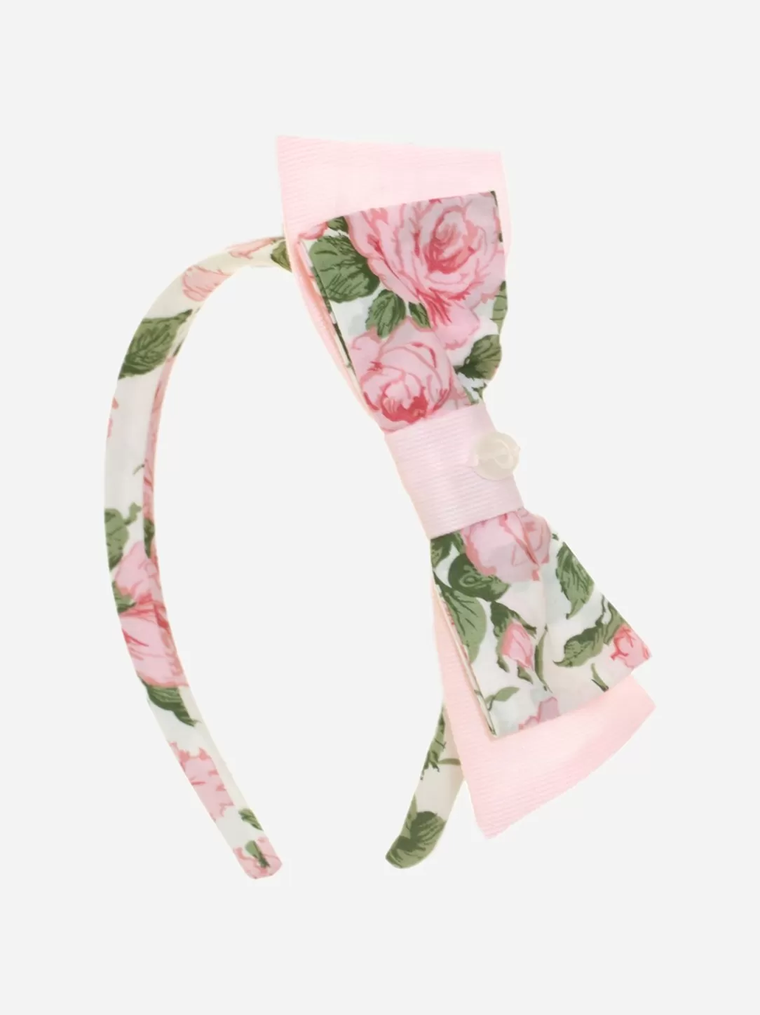 Girl Patachou Pink Headband With Liberty Print