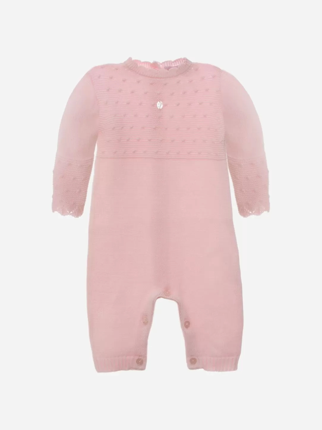 Baby Patachou Pink Knit Babygrow For Girls