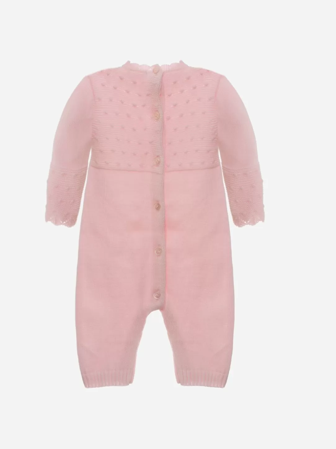 Baby Patachou Pink Knit Babygrow For Girls