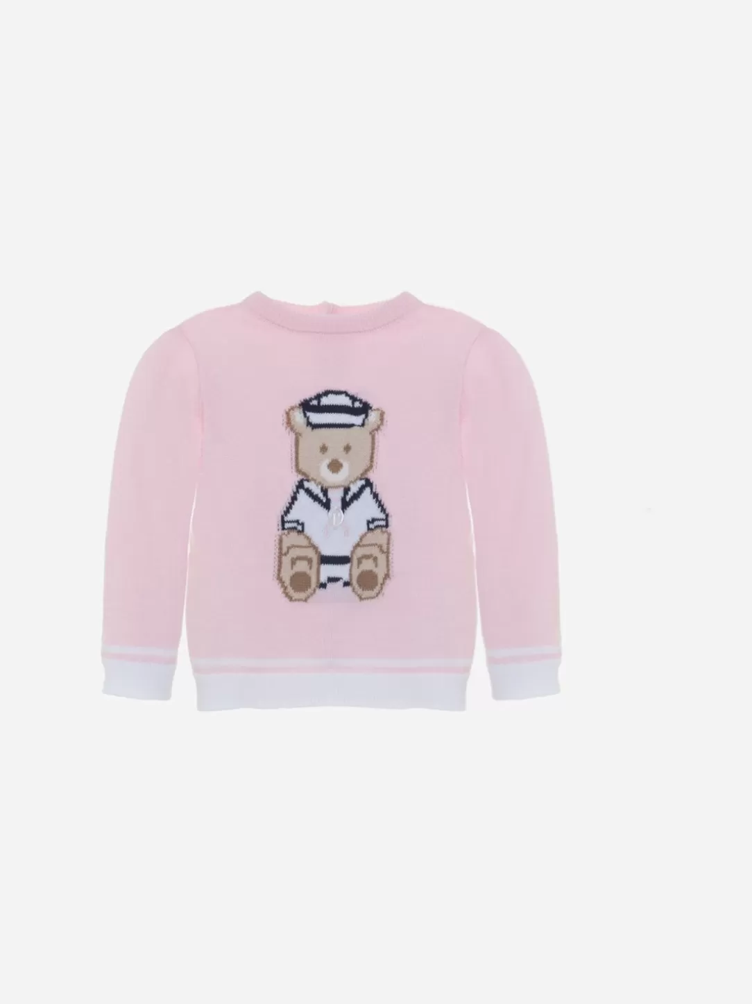 Baby Patachou Pink Sweater With Marine Bear