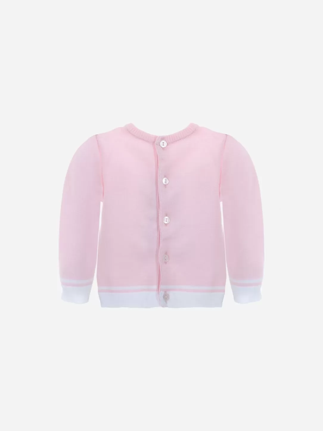 Baby Patachou Pink Sweater With Marine Bear