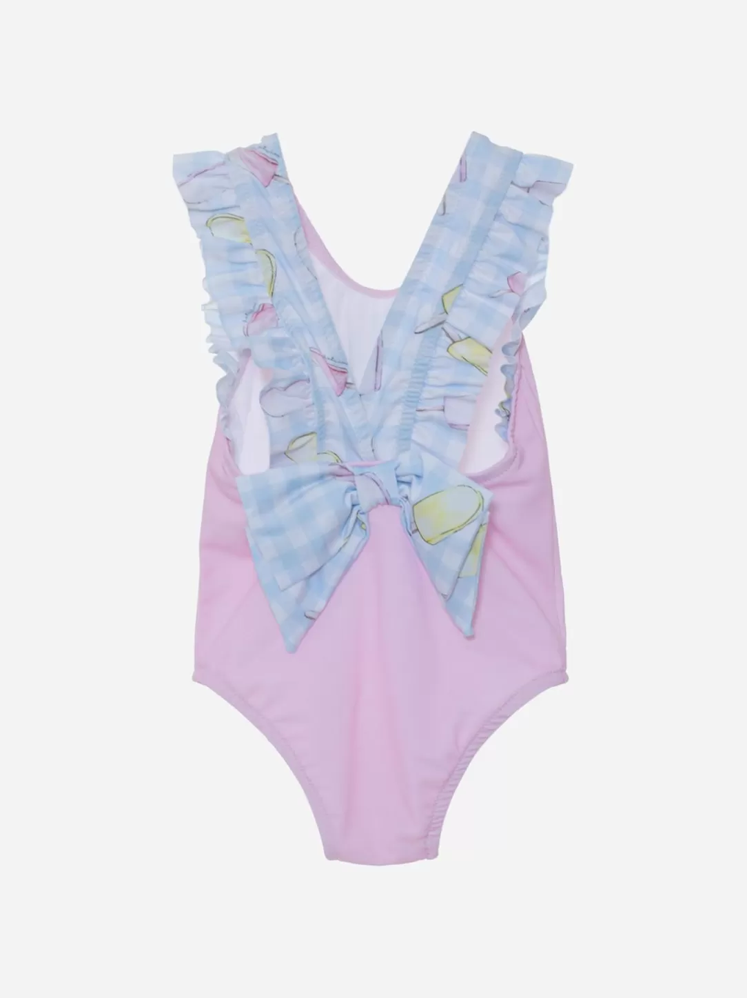 Baby Patachou Pink Swimsuit With Hippopotamus Print