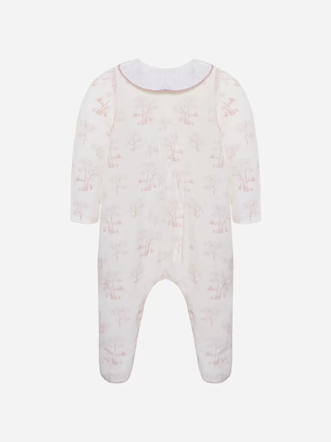 Baby Patachou Pink Toile Du Jouy Babygrow