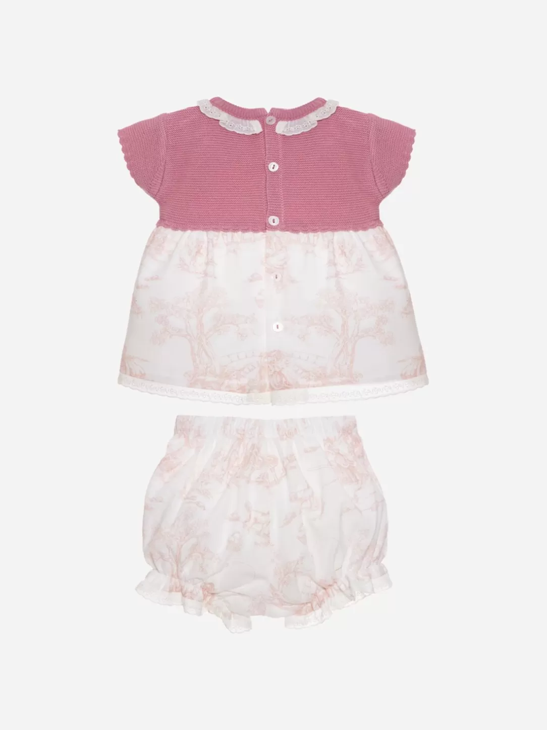 Baby Patachou Pink Toile Du Joy Set