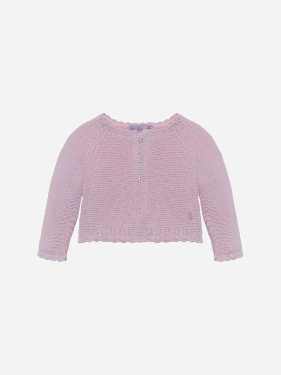 Baby Patachou Pink Tricot Long Sleeve Cardigan