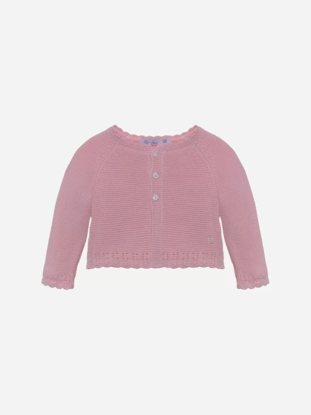 Baby Patachou Pink Tricot Long Sleeve Cardigan