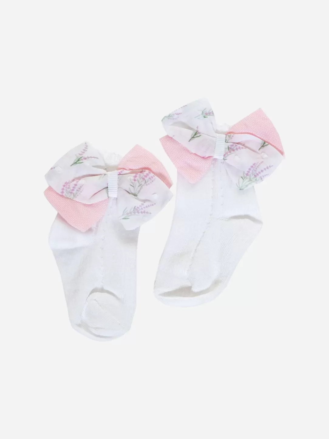 Baby Patachou Purple Print Bow Socks