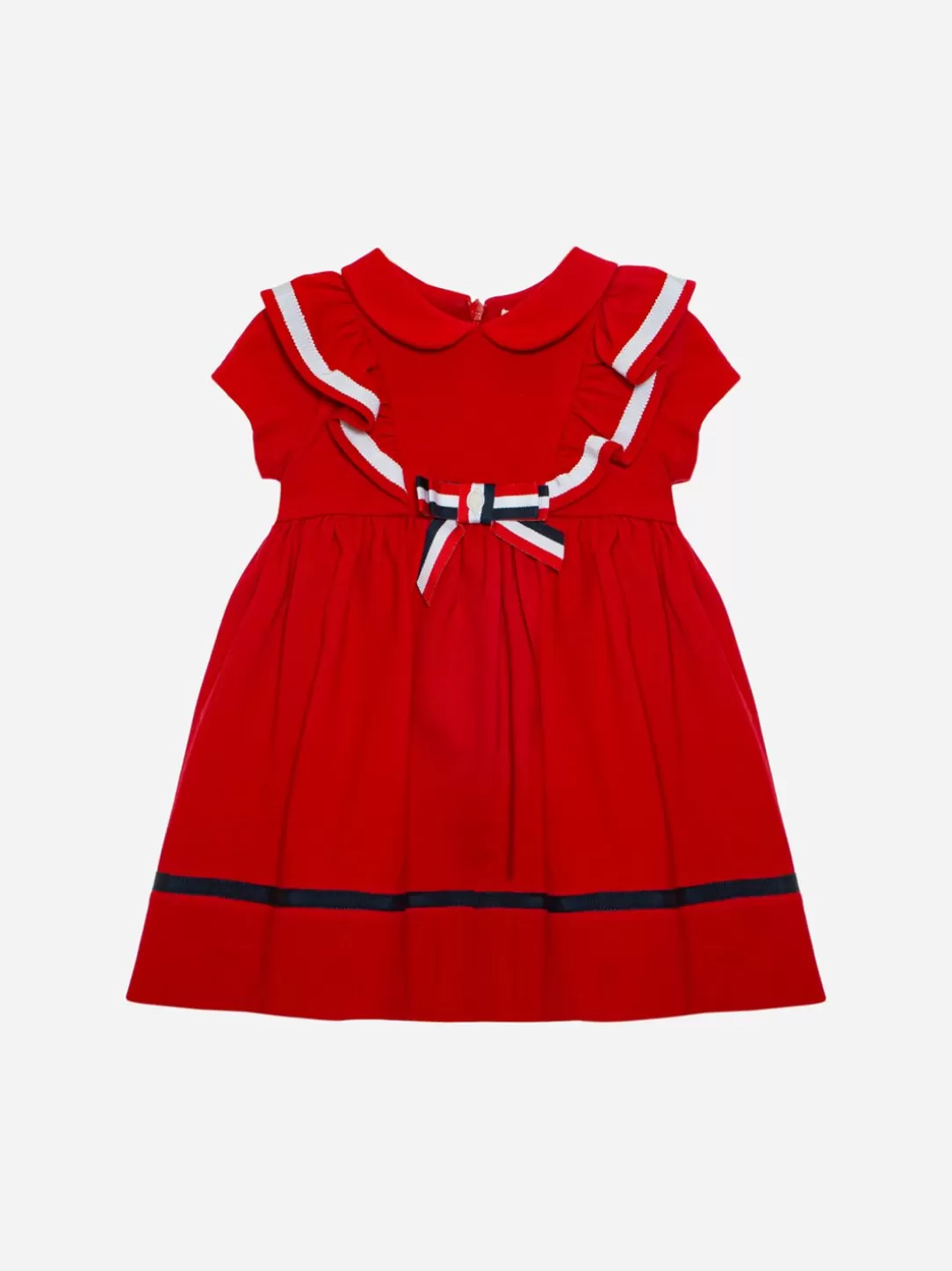 Baby Patachou Red Dress Made In Jersey Piquet