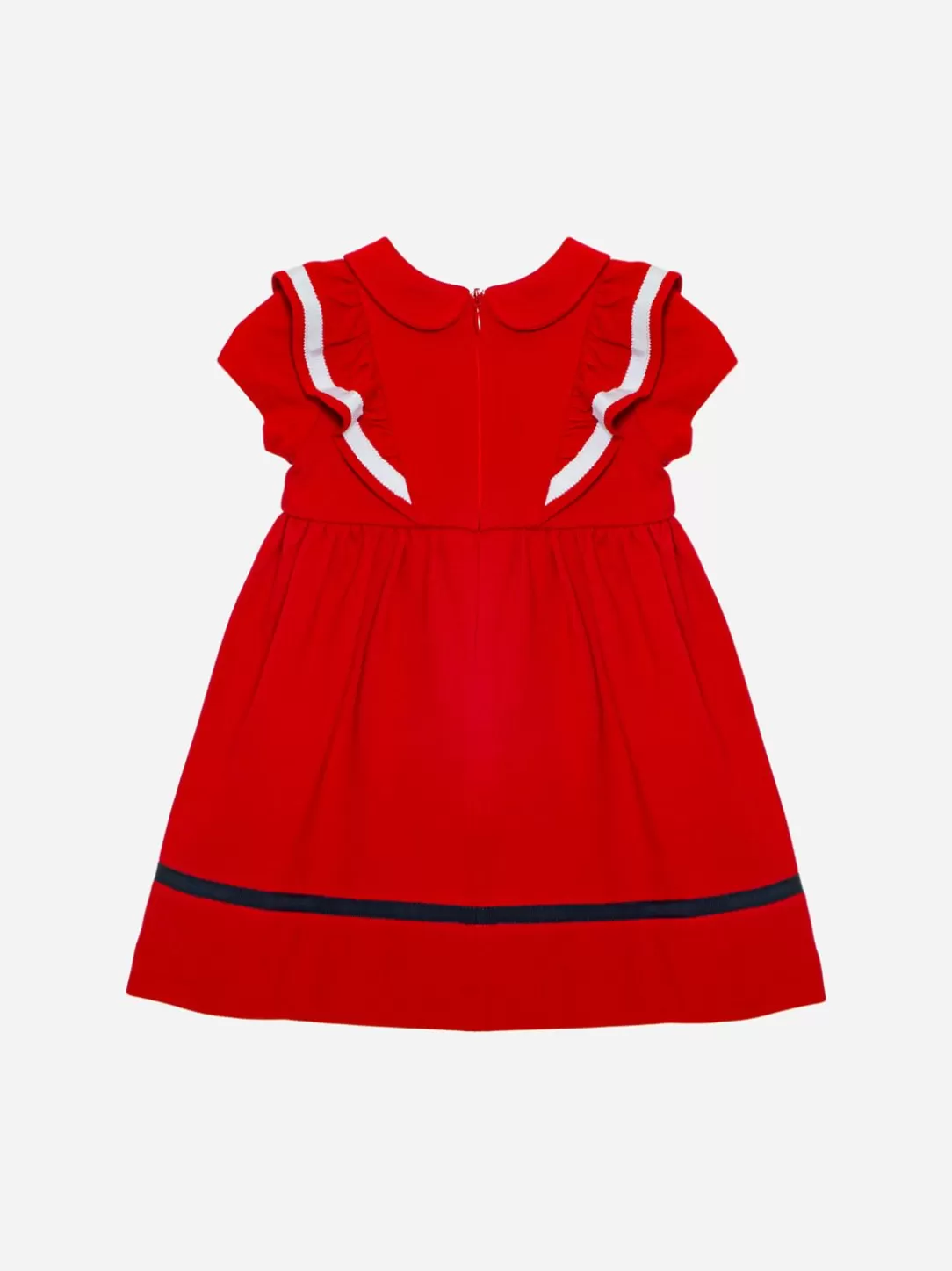 Baby Patachou Red Dress Made In Jersey Piquet