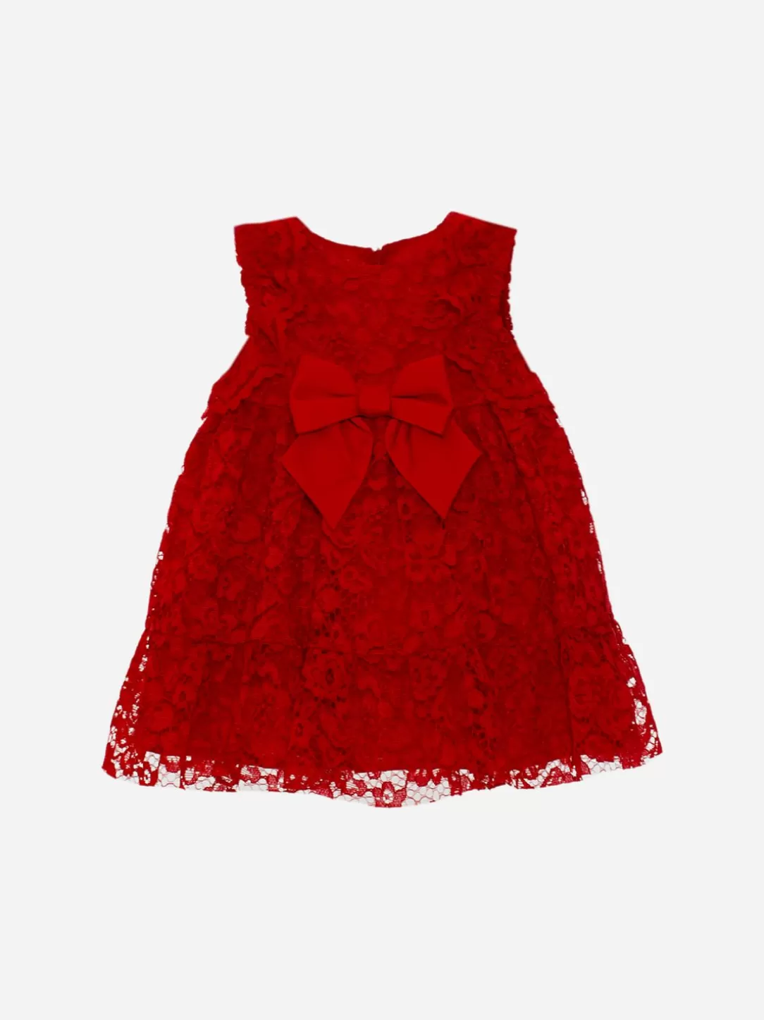 Baby Patachou Red Dress Made In Lace