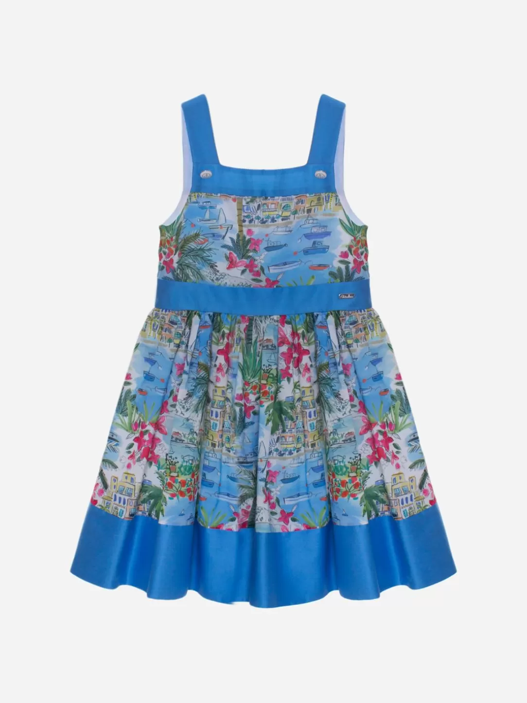 Girl Patachou Sea Liberty Print Dress