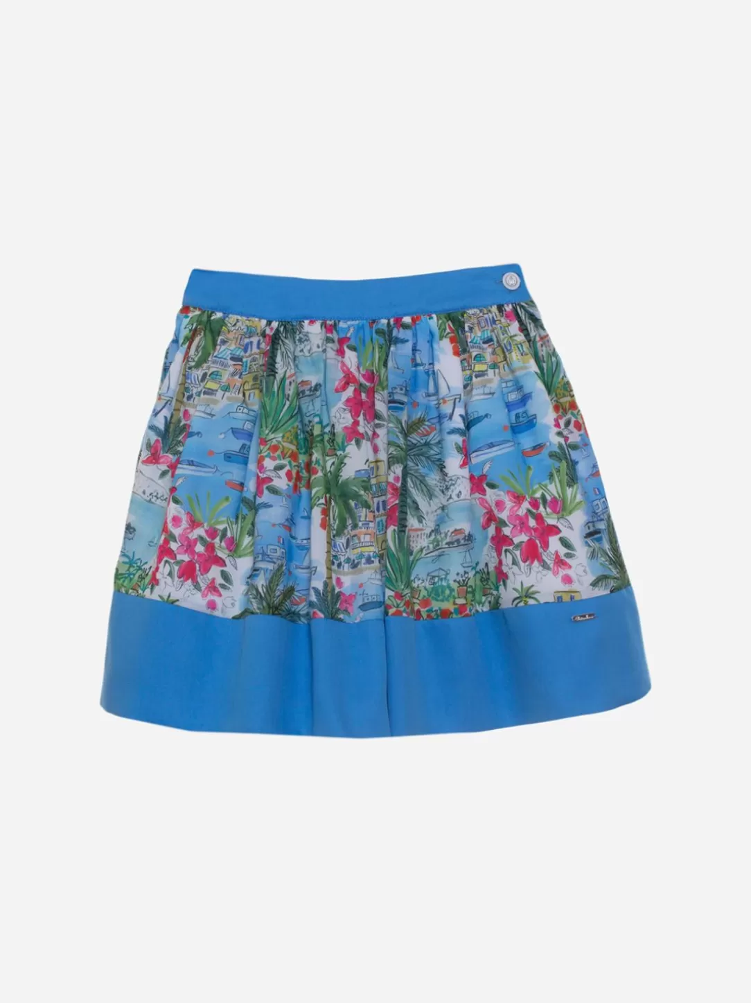 Girl Patachou Sea Liberty Print Voile Skirt