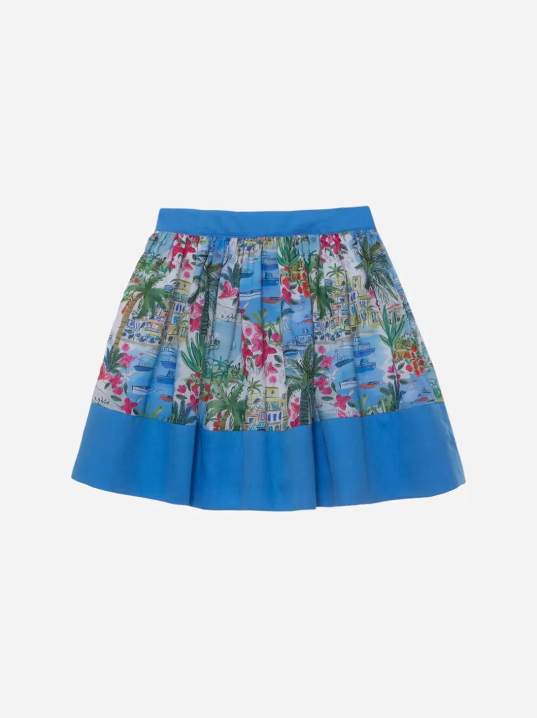 Girl Patachou Sea Liberty Print Voile Skirt