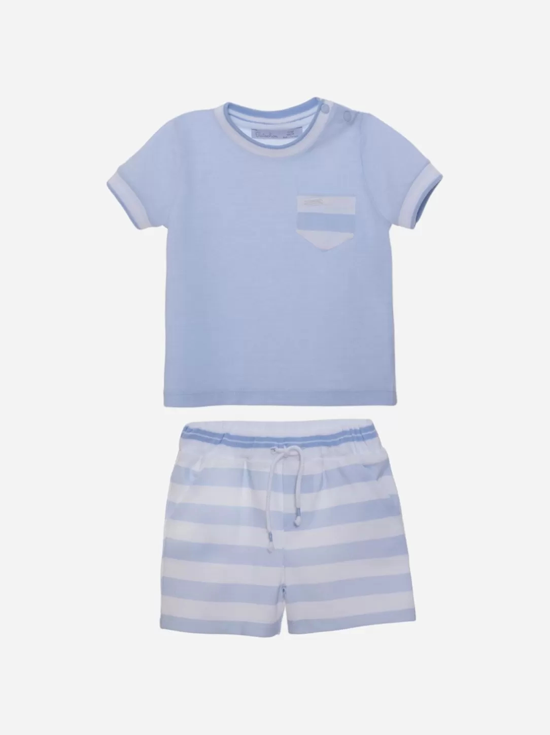 Baby Patachou Set Of White And Blue Stripes