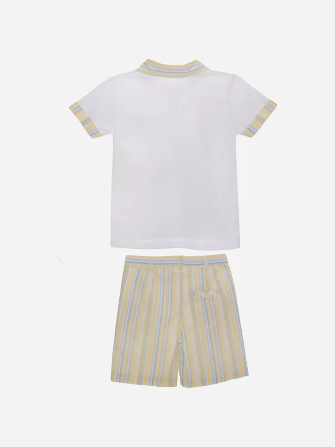 Boy Patachou Set Of Yellow Striped Shorts