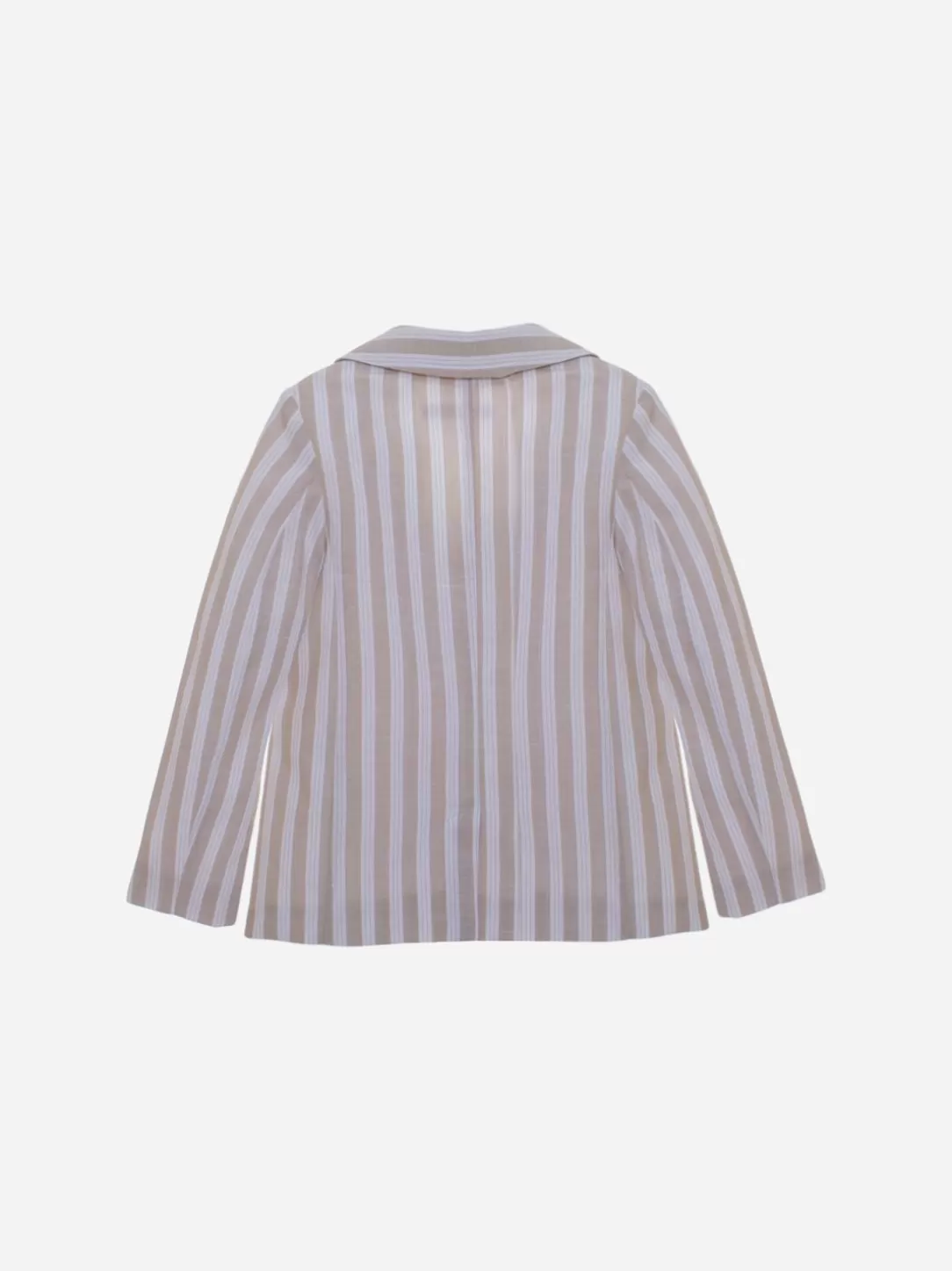 Baby Patachou Striped Beige Linen Blazer