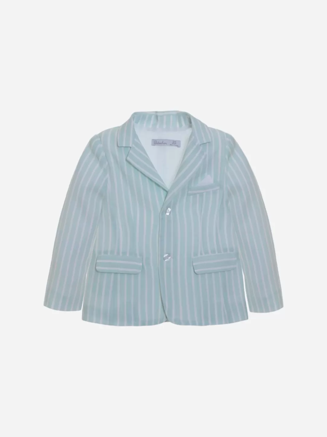 Baby Patachou Striped Green Water Linen Blazer