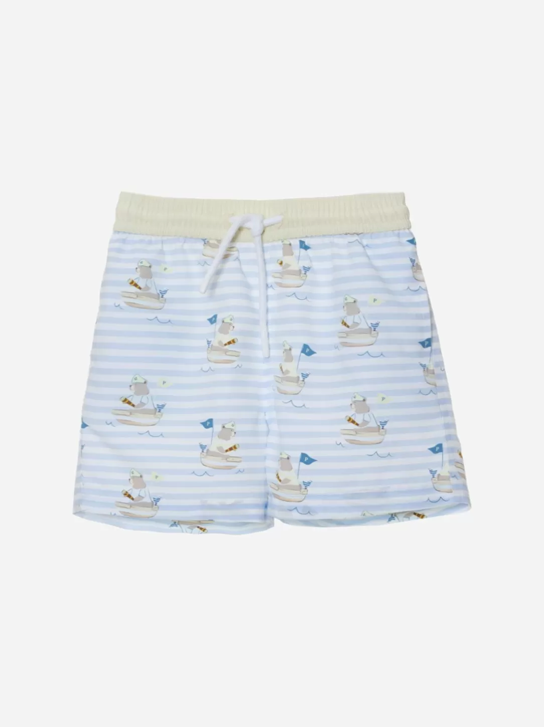 Baby Patachou Swim Shorts With Teddy Bear Print