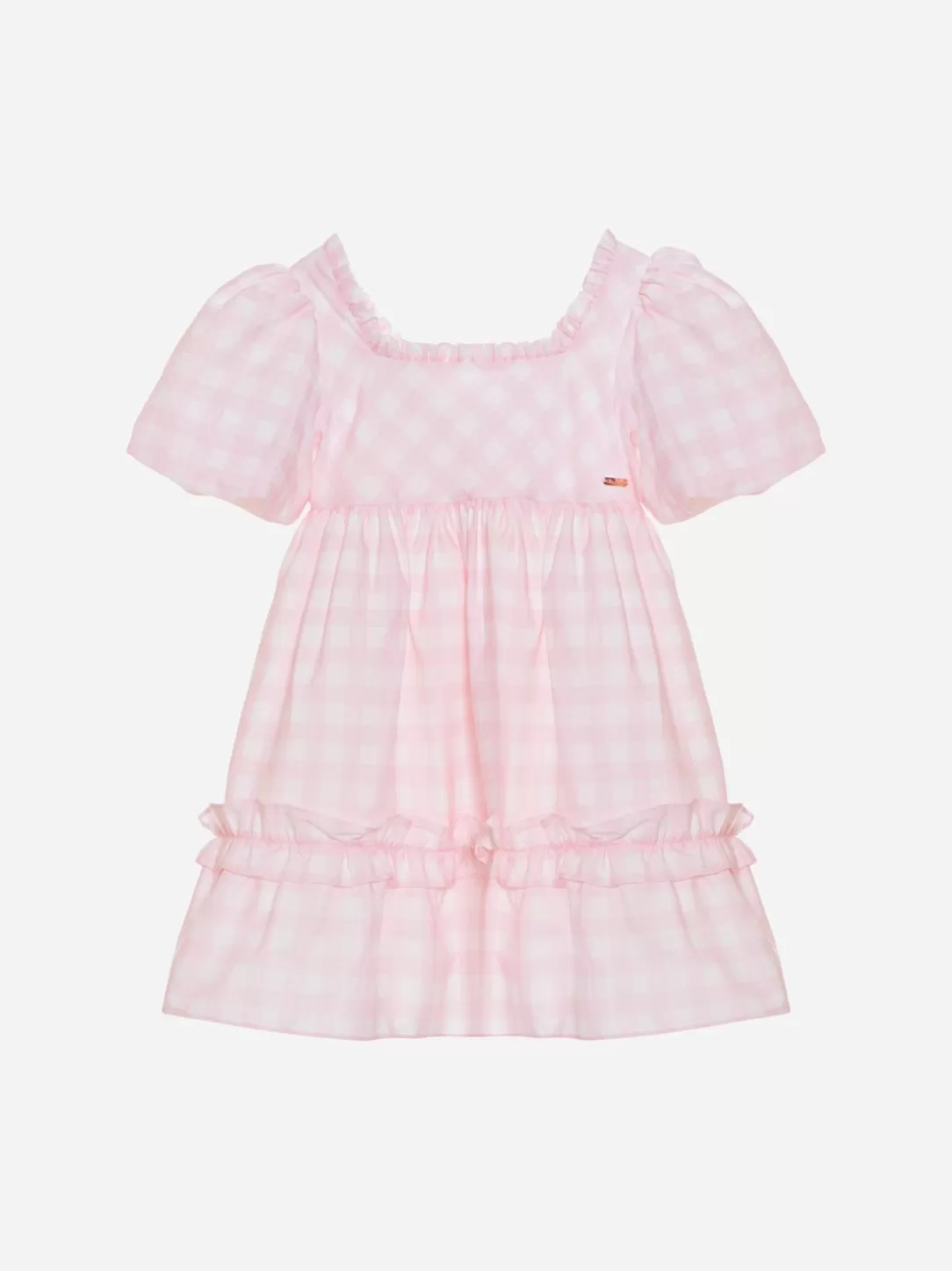 Girl Patachou Vichy Pink Dress For Girls