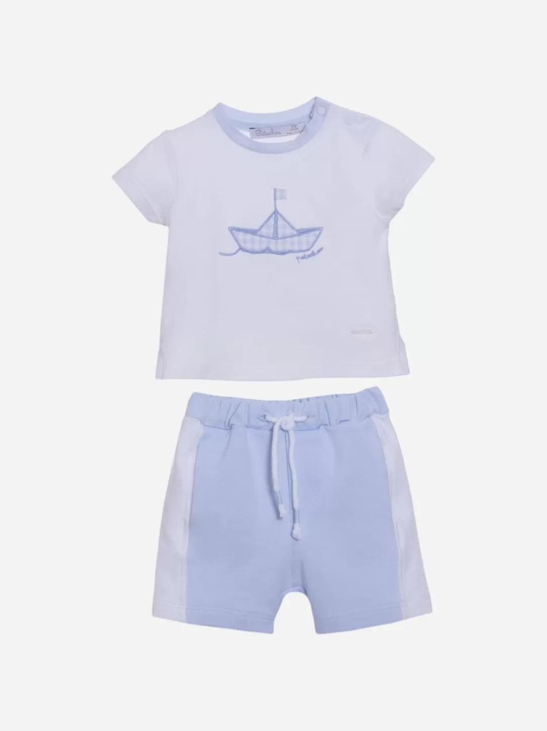 Baby Patachou White And Blue Baby Boy Set