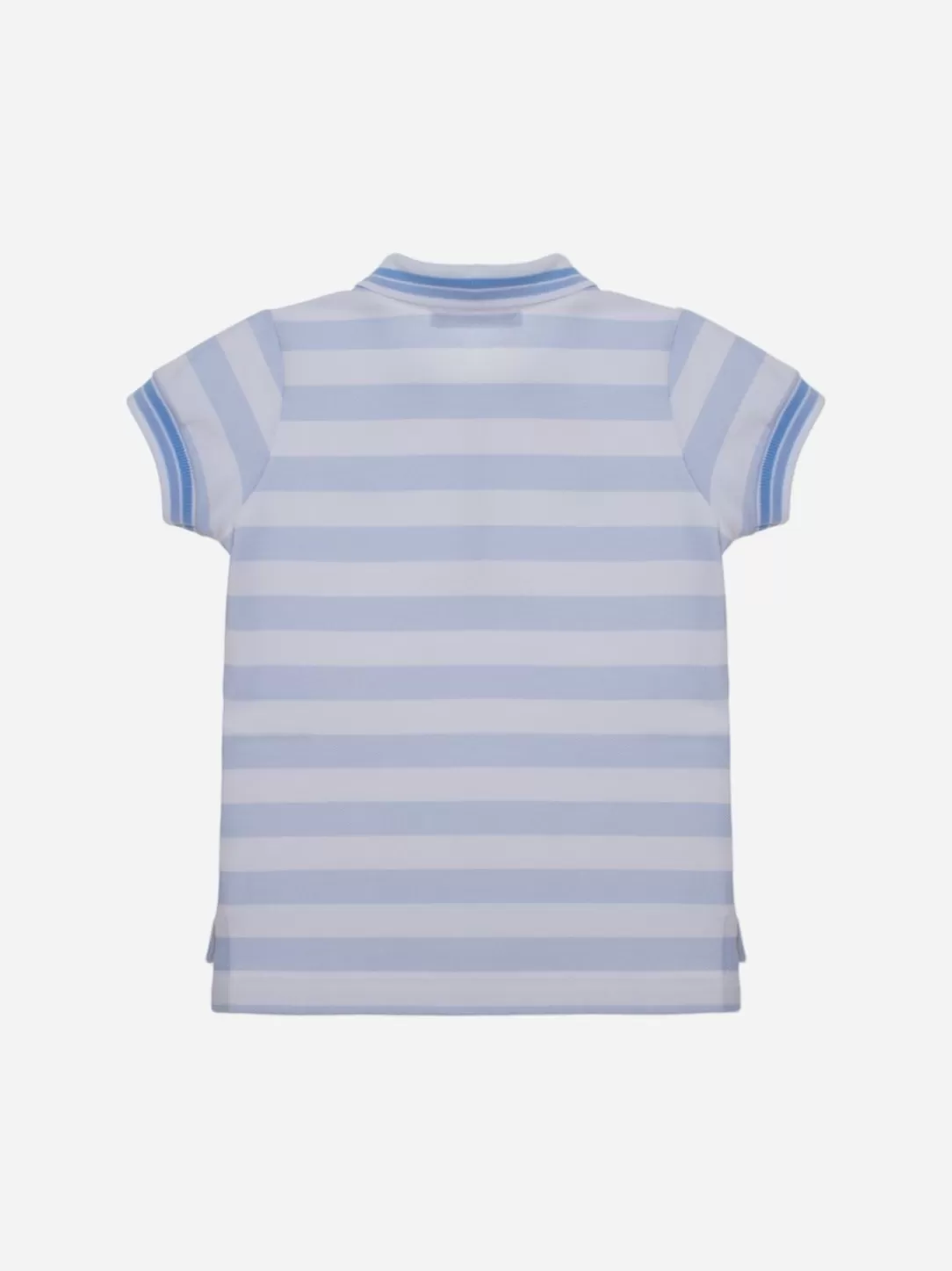 Boy Patachou White And Blue Striped Polo Shirt