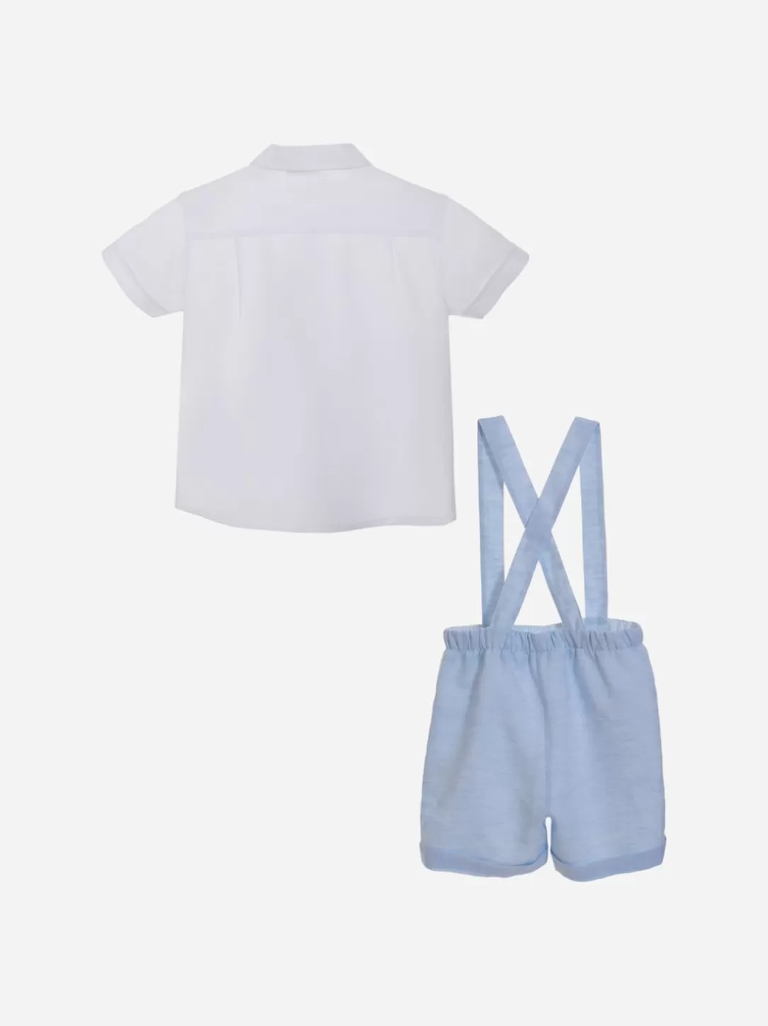 Baby Patachou White And Blue Two-Piece Set