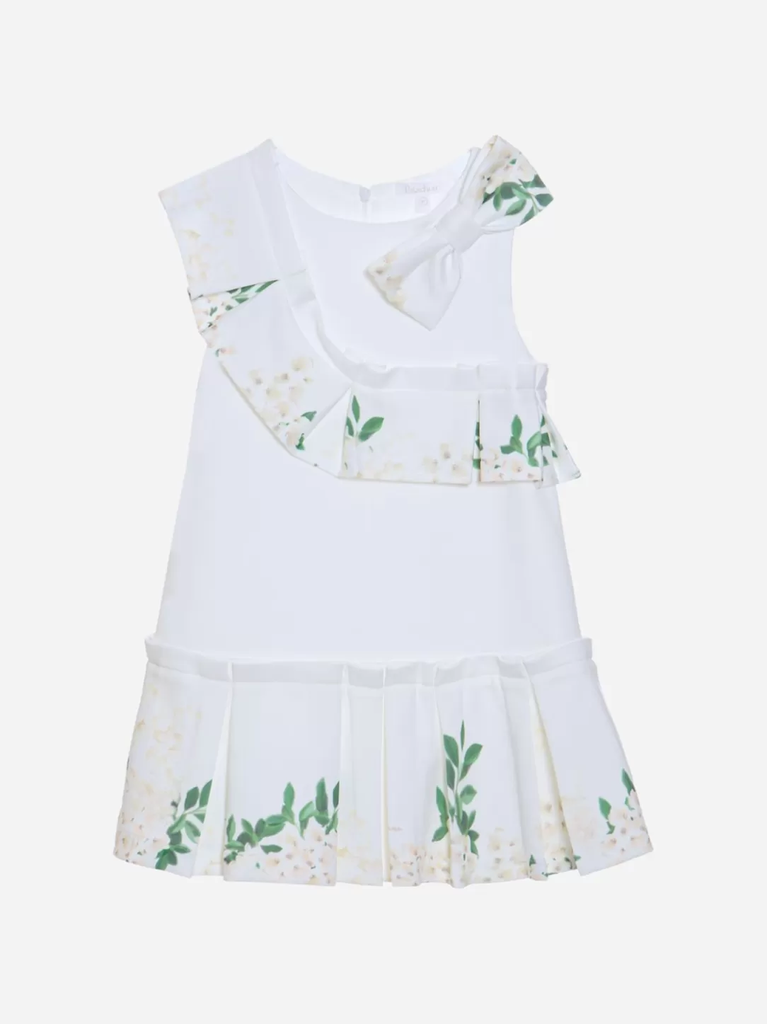 Girl Patachou White And Darden Print Dress