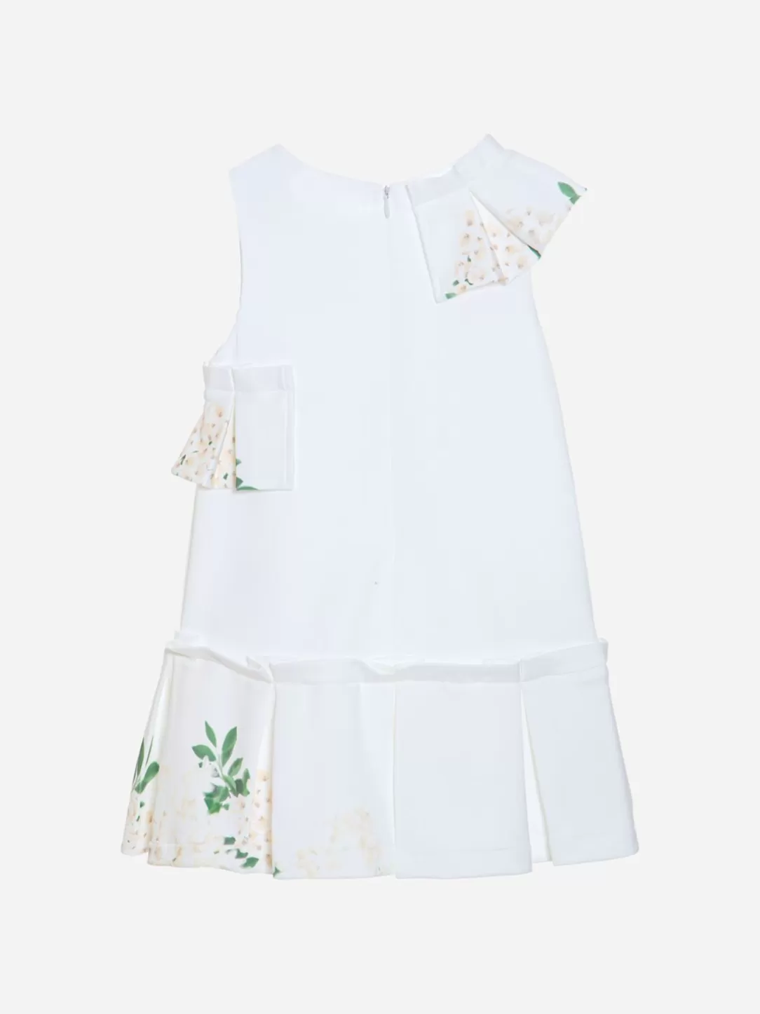 Girl Patachou White And Darden Print Dress