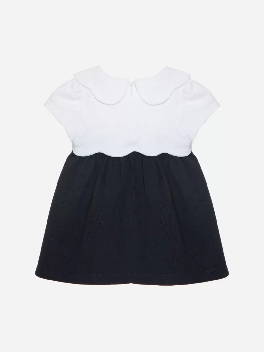 Baby Patachou White And Marine Dress