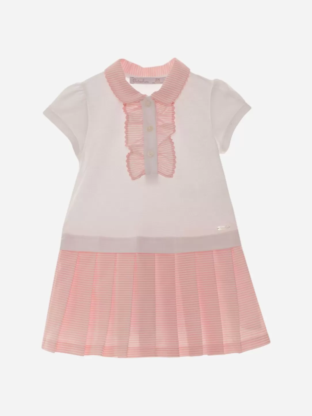 Baby Patachou White And Pink Girls Dress