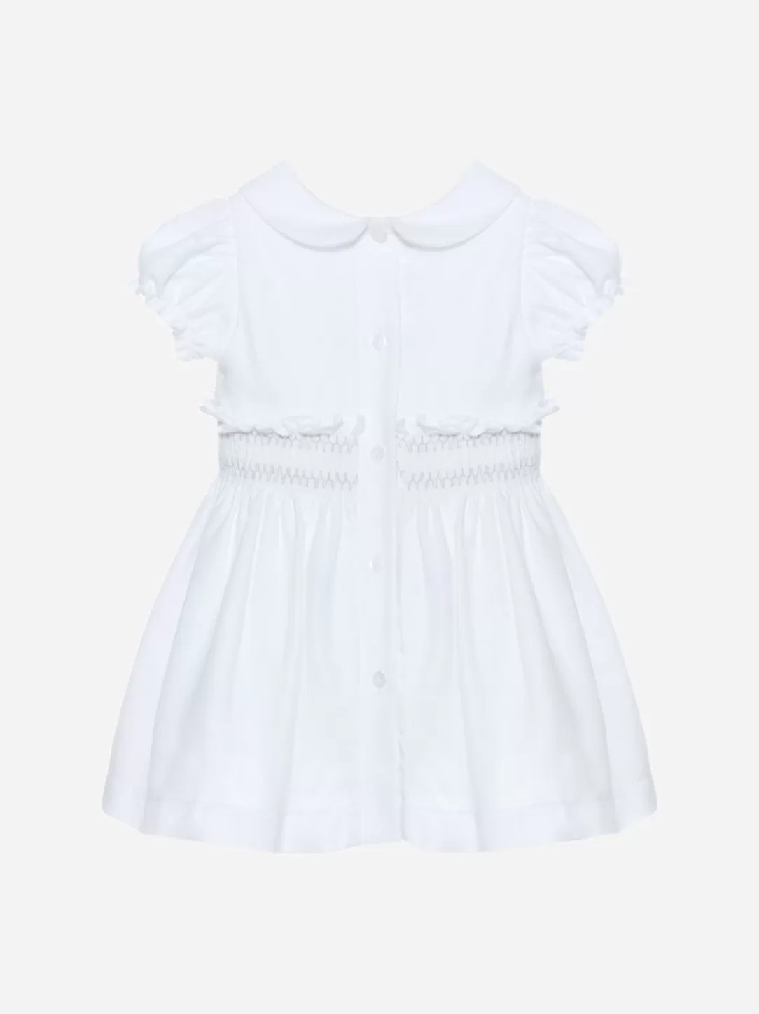 Baby Patachou White Cotton Piquet Dress