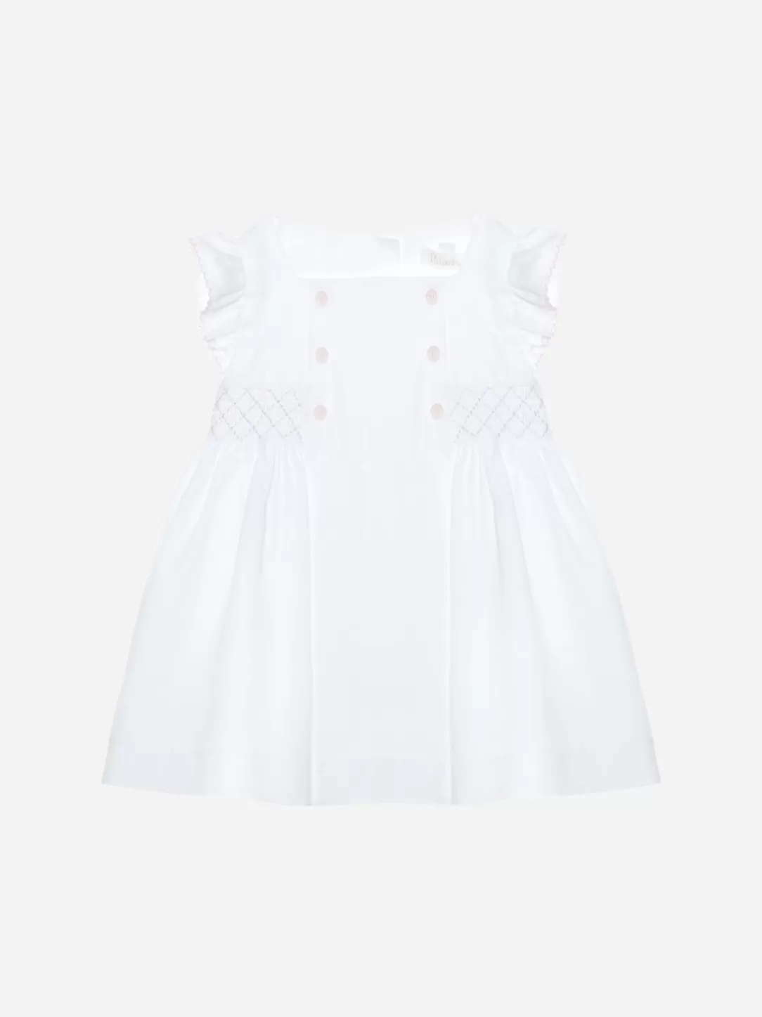 Baby Patachou White Dress In Oxford