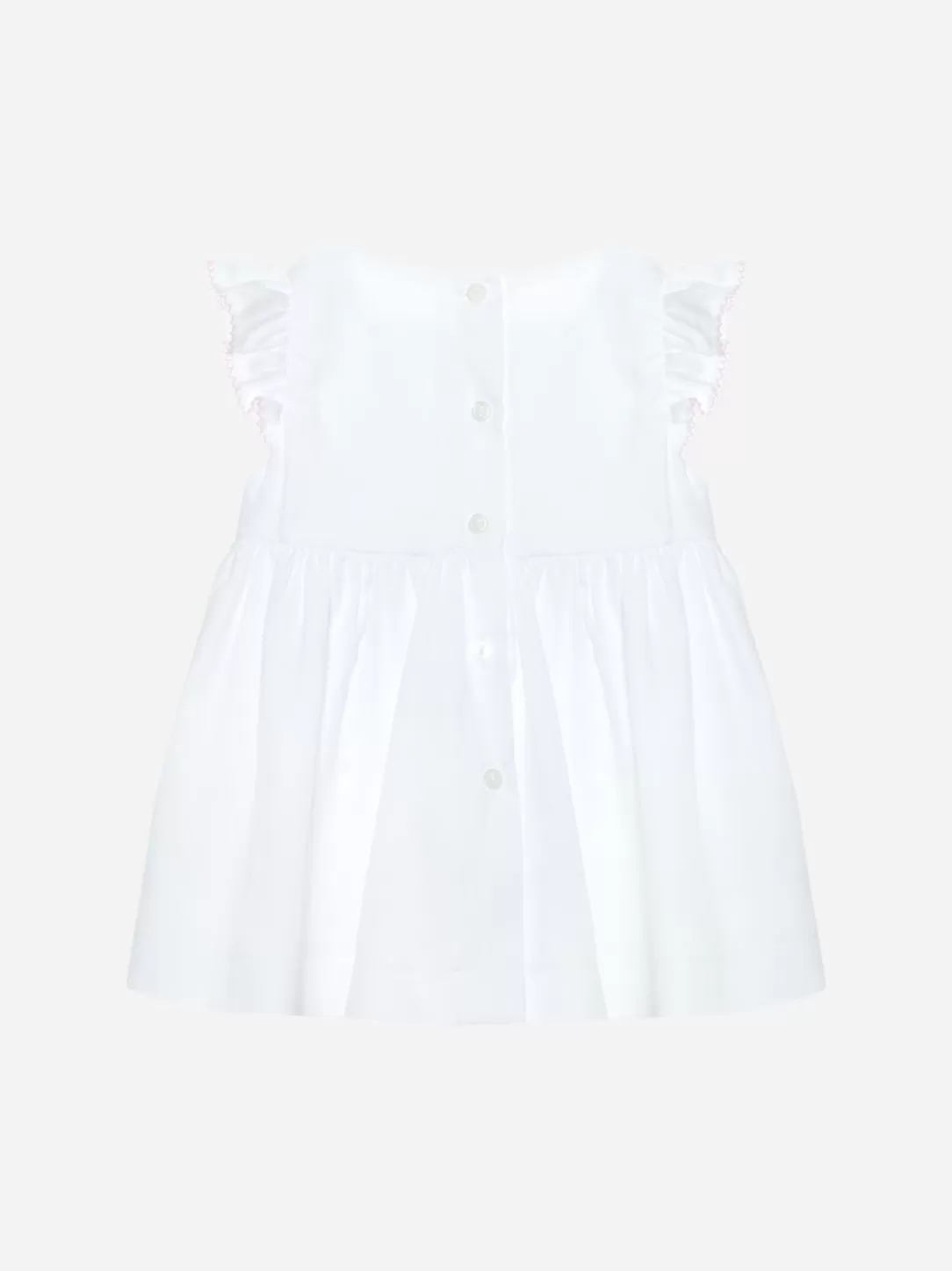 Baby Patachou White Dress In Oxford