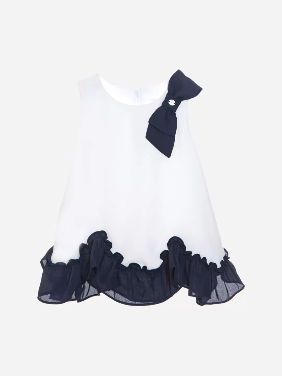 Baby Patachou White Dress Made In Chiffon